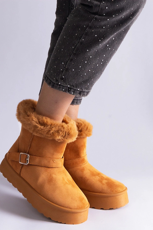 Braune isolierte Schneestiefel mit...