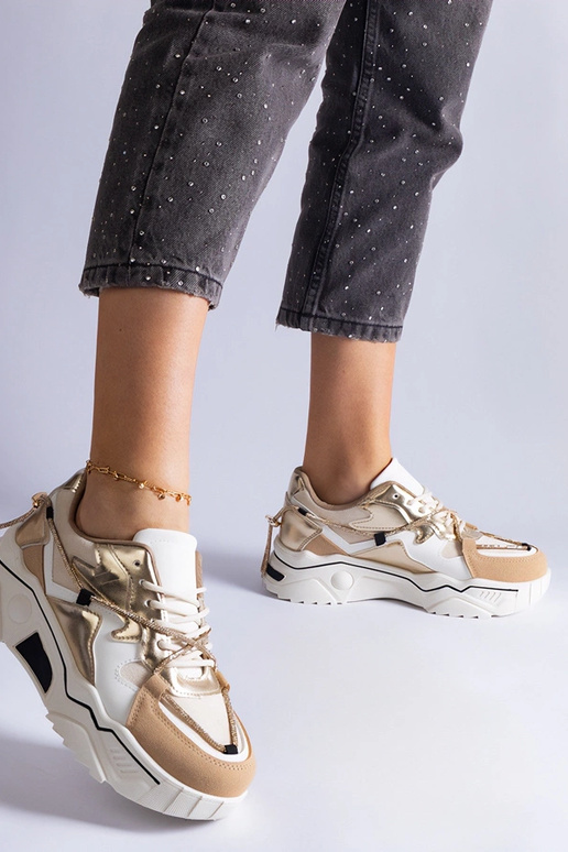 Beige Sneakers verziert mit Valdez...