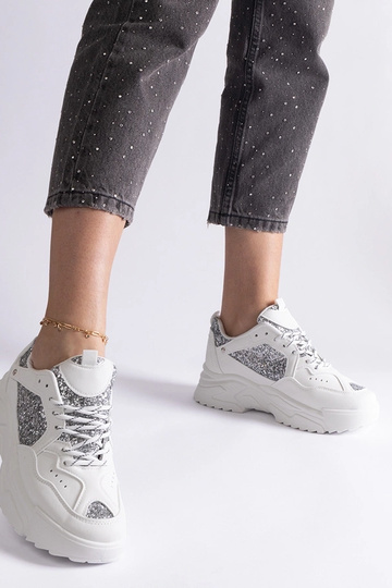 Weiße Damen-Sneaker mit...
