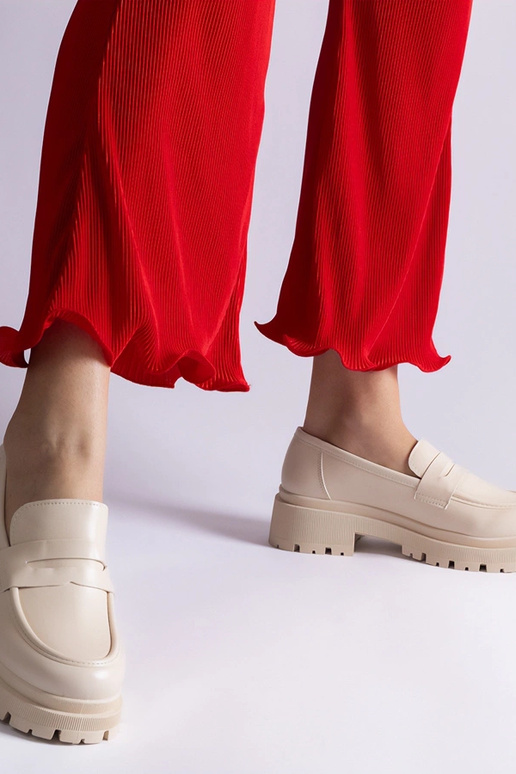 Beige Mokassins aus Ökoleder Fiorenza Beige Mokassins aus Ökoleder Fiorenza