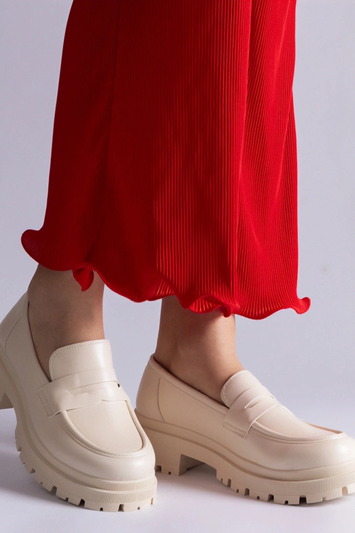 Beige Mokassins aus Ökoleder Fiorenza Beige Mokassins aus Ökoleder Fiorenza