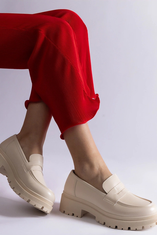 Beige Mokassins aus Ökoleder Fiorenza Beige Mokassins aus Ökoleder Fiorenza