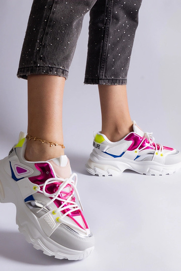 Baskets de sport Sulamita blanches et roses