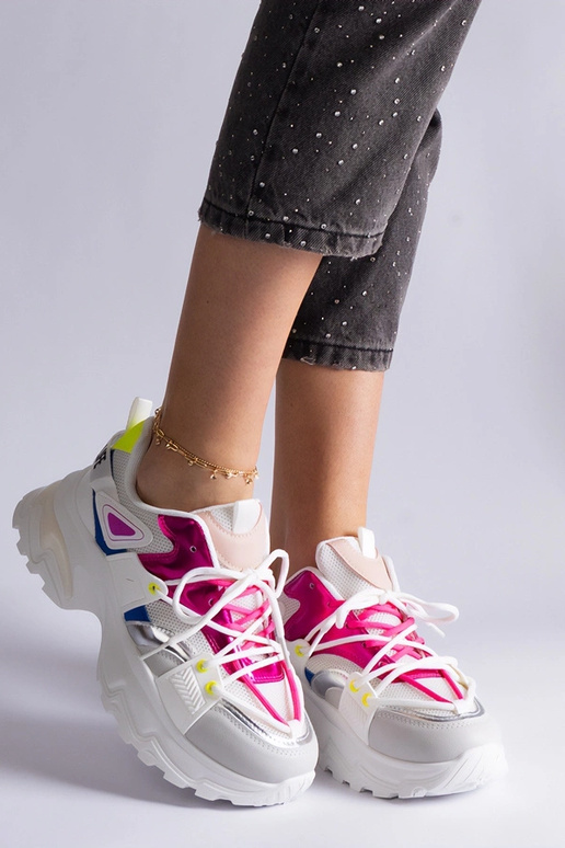 Baskets de sport Sulamita blanches et... Baskets de sport Sulamita blanches et...