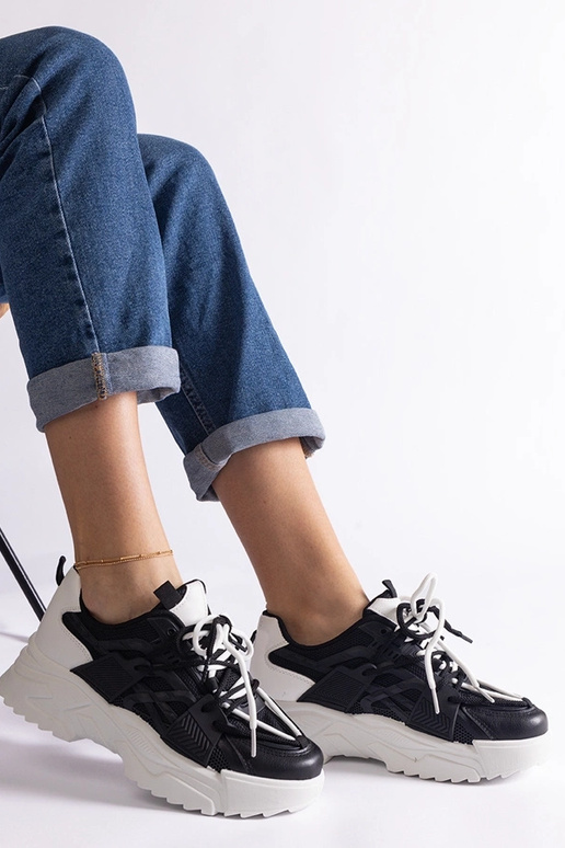 Schwarze Alva Damen-Sportsneaker