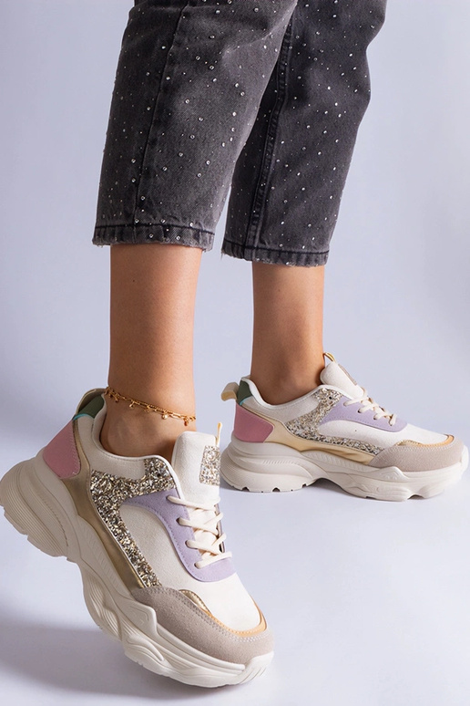 Mehrfarbige Sneakers mit... Mehrfarbige Sneakers mit...