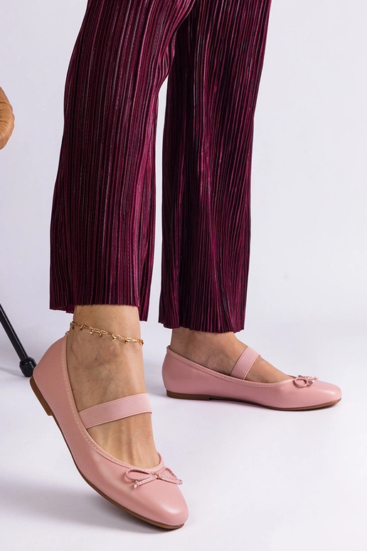 Ballerines roses avec élastique et...