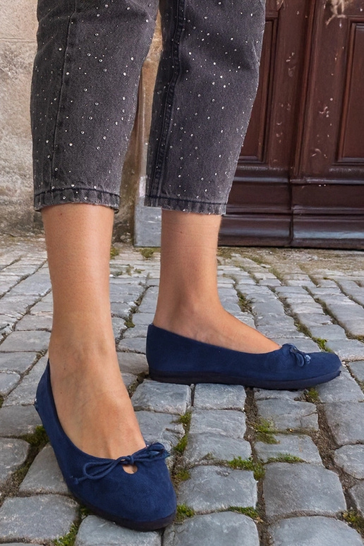 Ballerines bleu marine avec noeud...