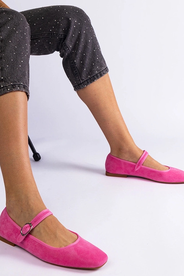 Dunkelrosa Ballerinas mit... 2