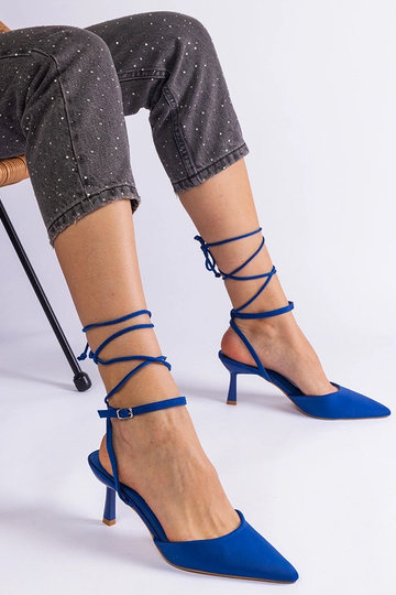 Blaue offene Stilettos um... 2