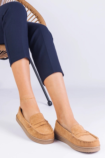 Braune Damen Schuhe aus Kunstwildleder Sevilia