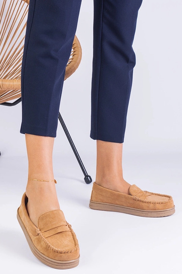Chaussures pour femmes en daim synthétique couleur marron Sevilia 2