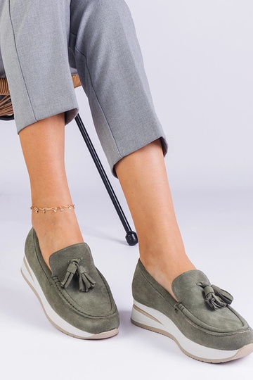 Grønne platform loafers til... 2