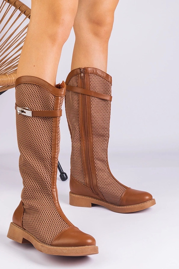Braune Mesh-Stiefel Torento 2