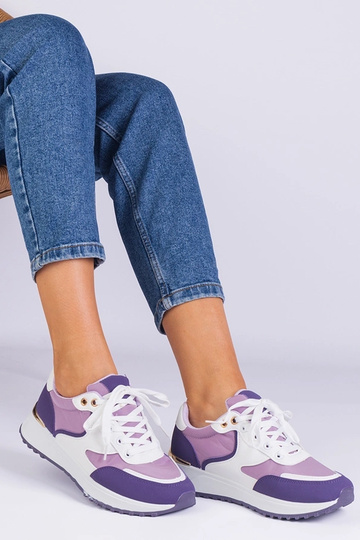 Lila Damen-Sneaker mit...