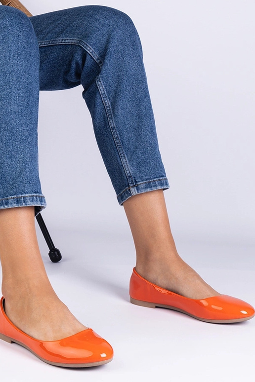 Aurika Ballerinas aus orangefarbenem...