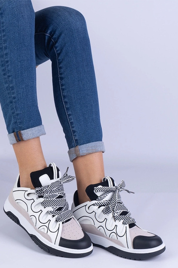 Schwarze Damen Sneaker mit...