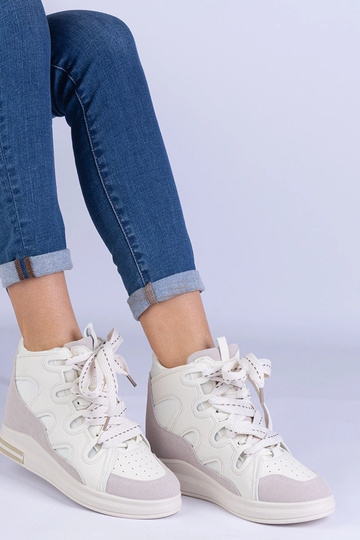 Weiße Damen-Sneaker mit...