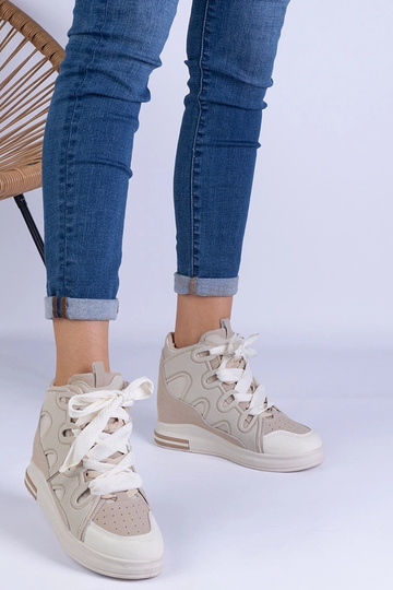 Beige Damen-Sneaker mit... 2