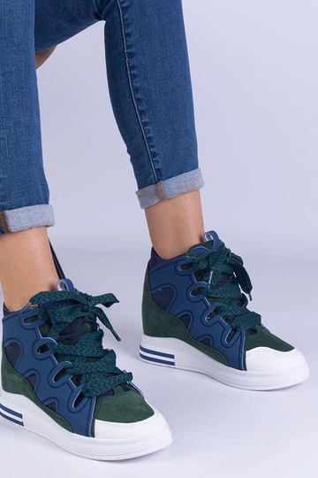 Baskets femme bleu marine à... 2