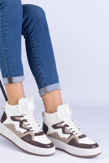 Braune Sport-Sneakers für...