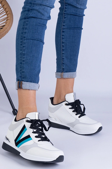 Ninella hvide sneakers til kvinder med skjult kile 2