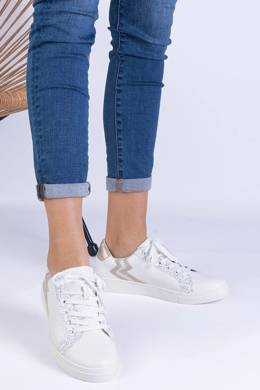 Baskets blanches pour femmes avec... Baskets blanches pour femmes avec...