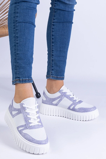 Lilla gennembrudte sneakers... 2