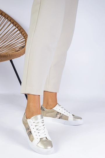 Baskets dorées pour femme à... 2