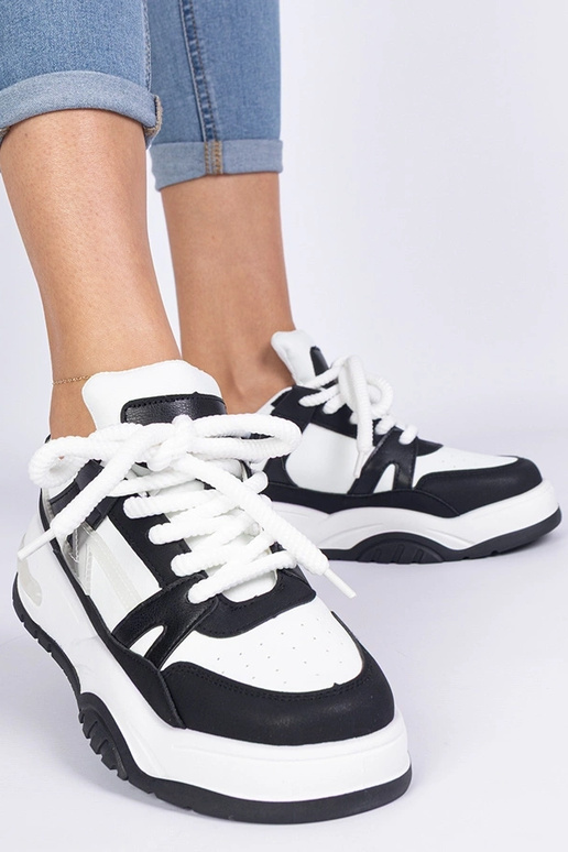 Luciana zwart-witte sneakers met... Luciana zwart-witte sneakers met...