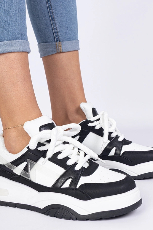 Luciana zwart-witte sneakers met... Luciana zwart-witte sneakers met...