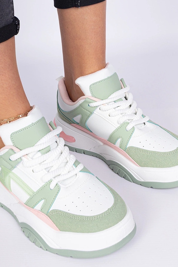 Sneakers verts avec des lacets épais Luciana