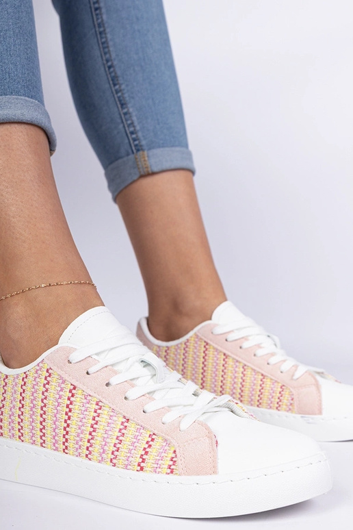 Sneakers roses pour femmes en tissu... Sneakers roses pour femmes en tissu...