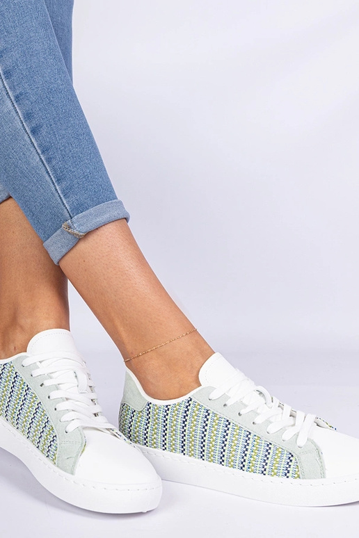 Grüne Damen-Sneakers aus Stoff Bellisio Grüne Damen-Sneakers aus Stoff Bellisio