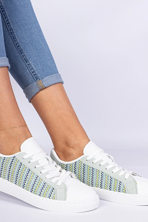 Grüne Damen-Sneakers aus Stoff Bellisio Grüne Damen-Sneakers aus Stoff Bellisio