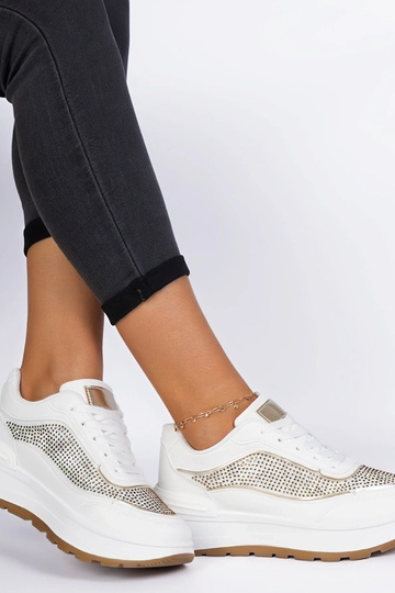 Weiße Damen-Sneakers mit...