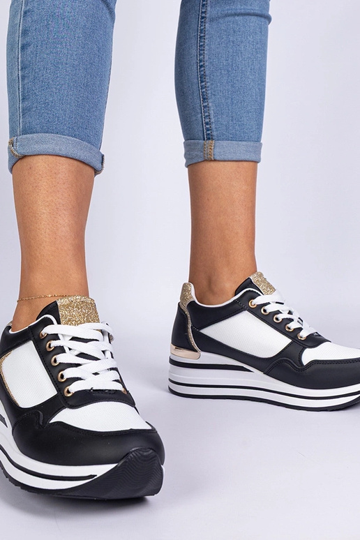 Schwarze Sneakers mit Glitzer und...