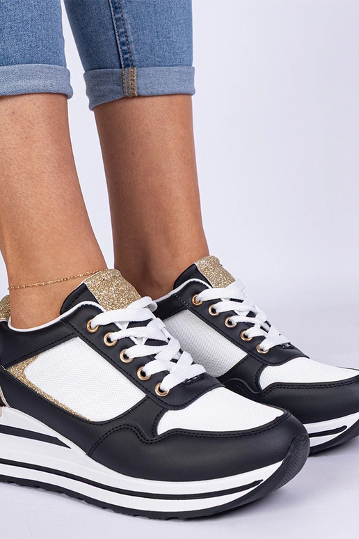 Schwarze Sneakers mit Glitzer und...