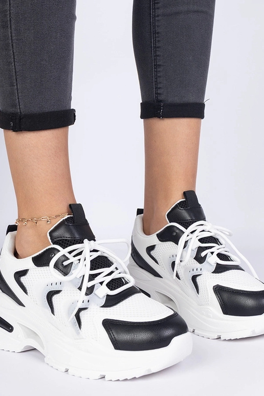 Lamula zwart-witte dames sport sneakers Lamula zwart-witte dames sport sneakers