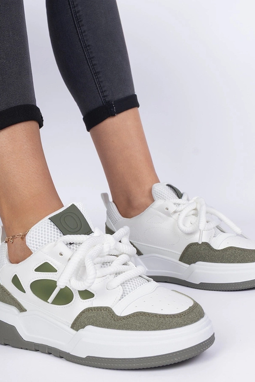 Alpacco groene dames sneakers met... Alpacco groene dames sneakers met...