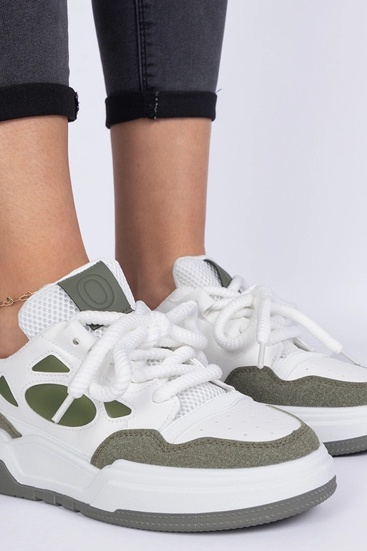 Alpacco groene dames sneakers met... Alpacco groene dames sneakers met...