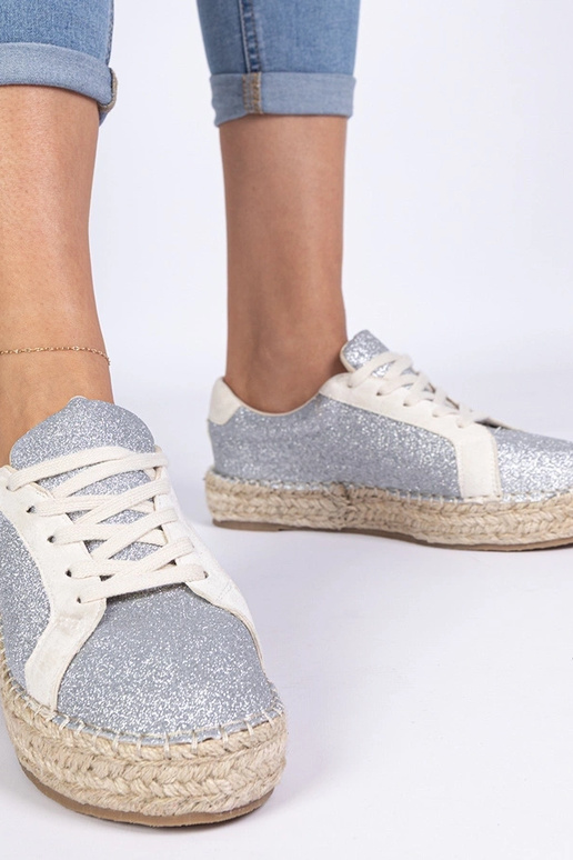 Espadrilles argentées pour femmes... Espadrilles argentées pour femmes...