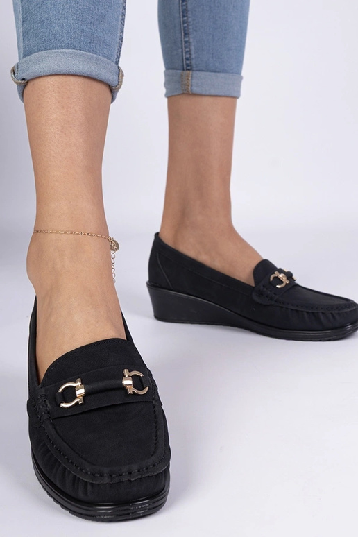 Zwarte dames mocassins op een sleehak... Zwarte dames mocassins op een sleehak...