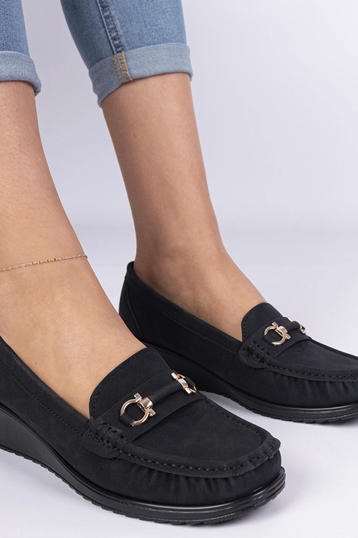 Schwarze Damenmokassins mit... Schwarze Damenmokassins mit...