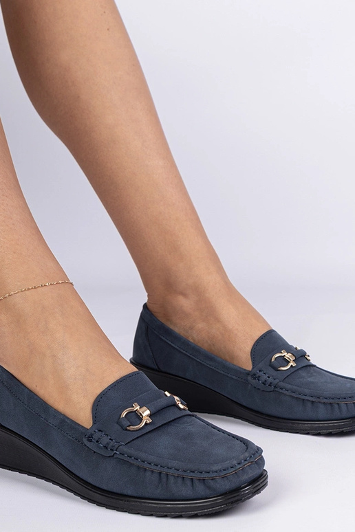 Mocassins bleus pour femmes à semelle... Mocassins bleus pour femmes à semelle...