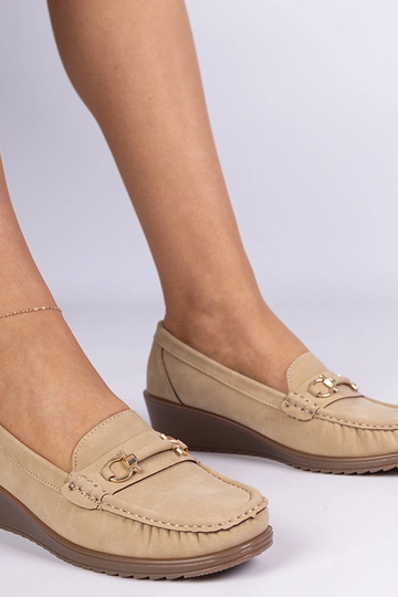 Mocassins marron pour femmes à semelle compensée Sambada 2