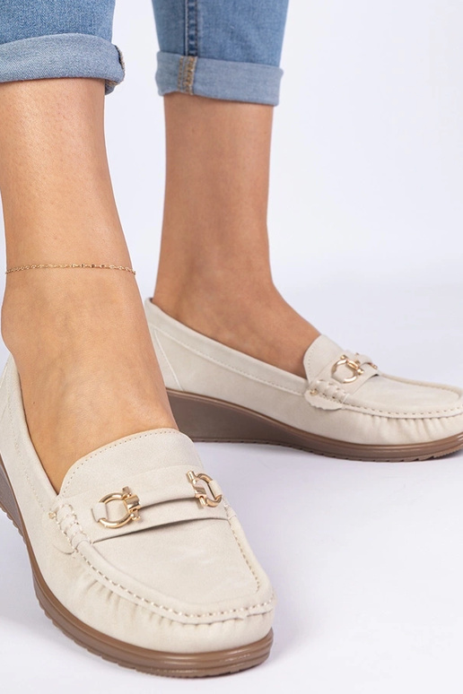 Mocassins beiges pour femmes à...
