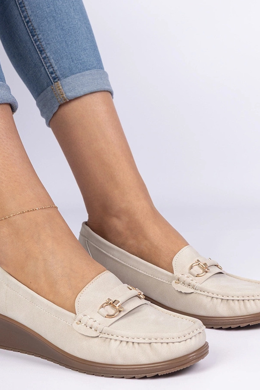 Mocassins beiges pour femmes à...