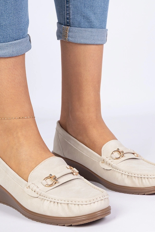 Mocassins beiges pour femmes à...