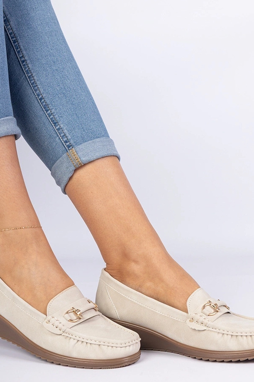 Mocassins beiges pour femmes à...